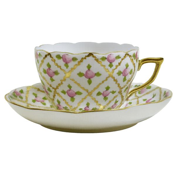 ヘレンド ②セーブル風 金彩小薔薇 コーヒーカップ＆ソーサー