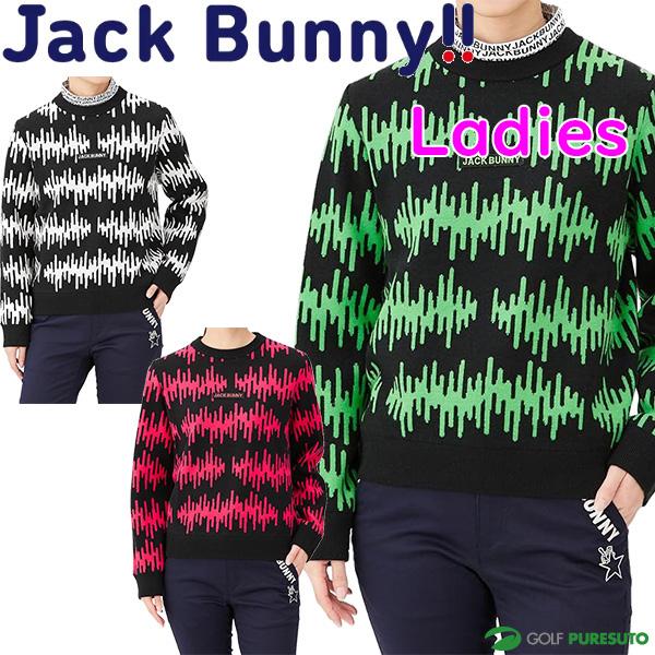 Jack Bunny!!（ジャックバニー） レディース 長袖 クルーネック ニット