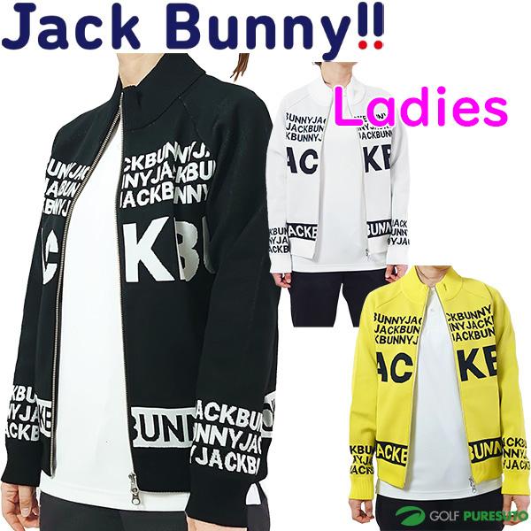 Jack Bunny!!（ジャックバニー） レディース 長袖 フルジップ ニット