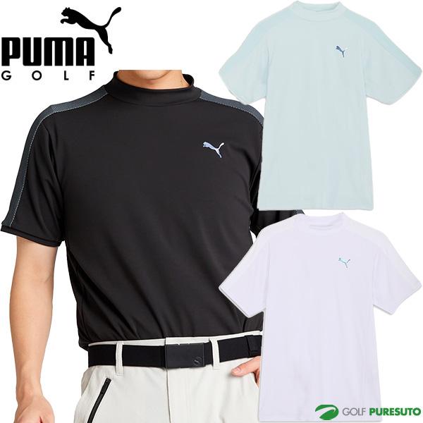 PUMA（プーマ） ゴルフ 半袖 モックネックシャツ PF テック ライン 3D