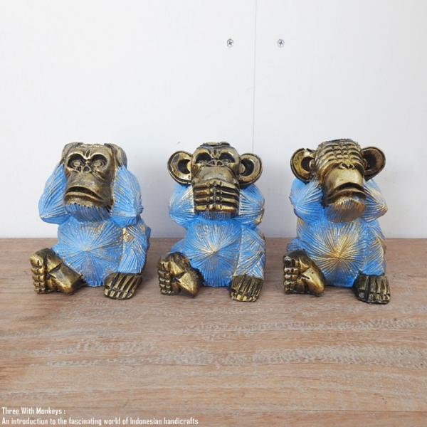 見ざる言わざる聞かざる 3体セット オブジェ スリーウィズモンキー 3