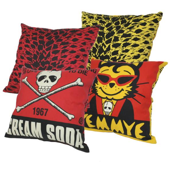 クリームソーダ（CREAM SODA） クッションカバー 角ドクロ ティミー
