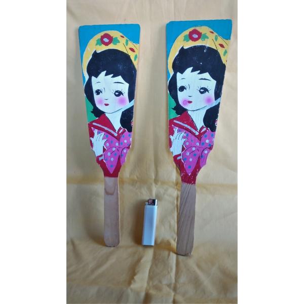 昭和レトロ 古い羽子板 3枚セット 中古 : アンティークス浪漫館プロ