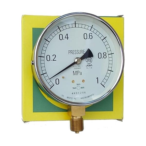 山本計器 普通形圧力計 A形 最大表示圧力1Mpa 外径φ100 接続ネジG3/8