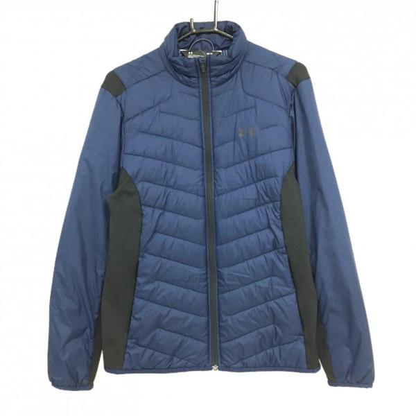 アンダーアーマー 中綿ジャケット ネイビー×黒 切り替え キルティング