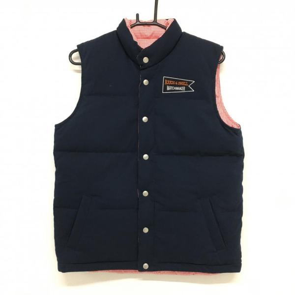 超美品】ラフアンドスウェル リバーシブルダウンベスト ネイビー