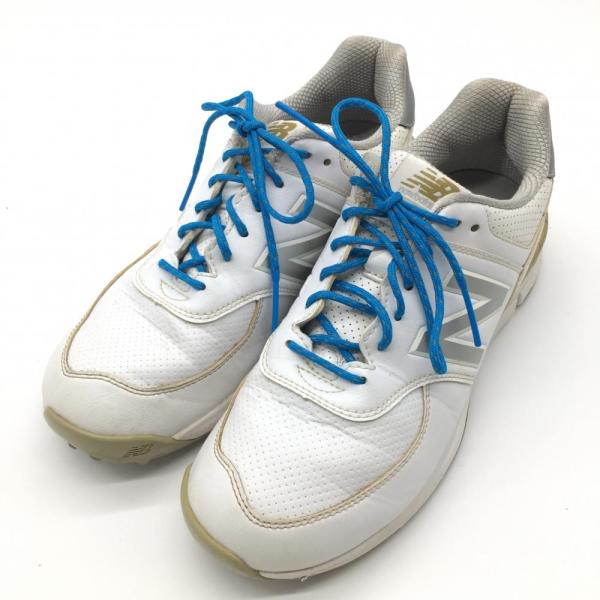 New Balance（ニューバランス） ゴルフシューズ 白×ゴールド MGS574G2