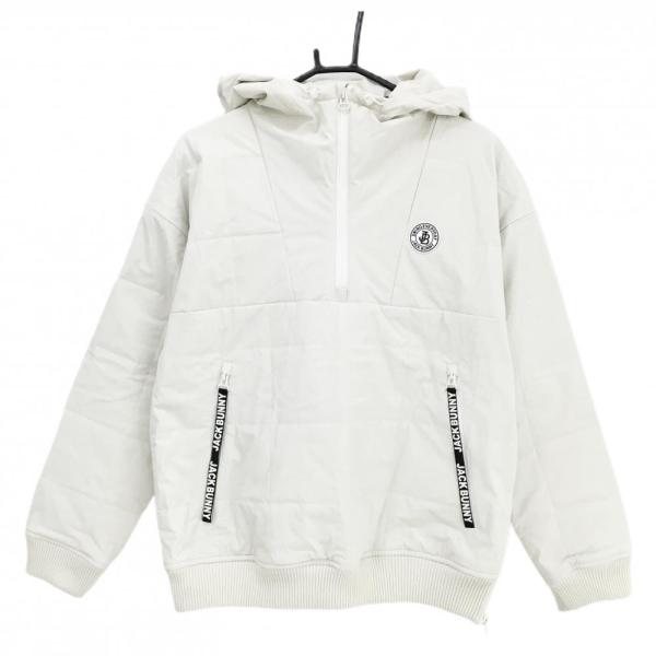 Jack Bunny!!（ジャックバニー） フード付中綿ブルゾン 白 ハーフ