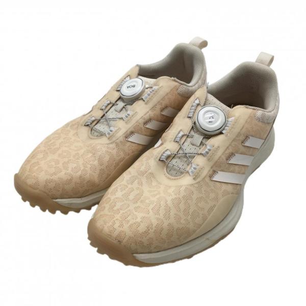 adidas（アディダス） ゴルフシューズ ピンクベージュ レオパード柄