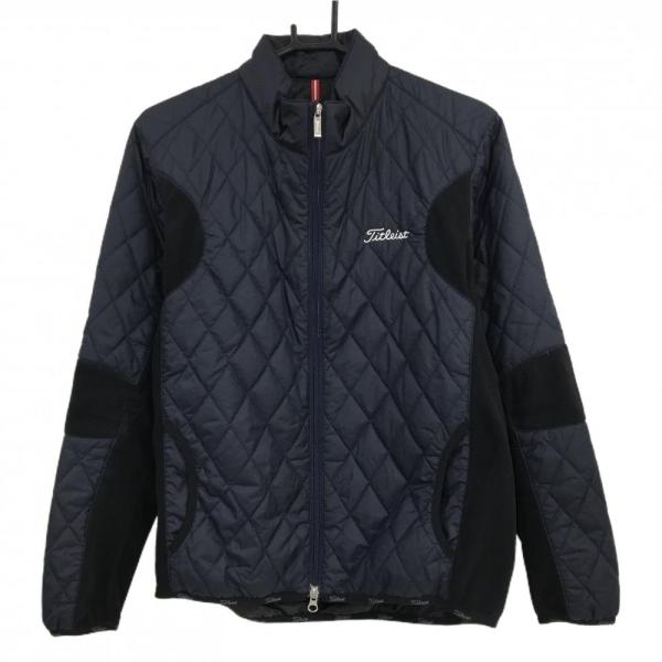 Titleist（タイトリスト） 中綿ジャケット ネイビー×黒 サイドフリース