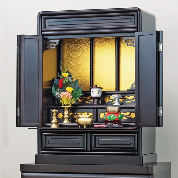 仏壇 上置仏壇 23号 透かし彫り上置き仏壇 スライド式仏具棚 仏具 紫檀