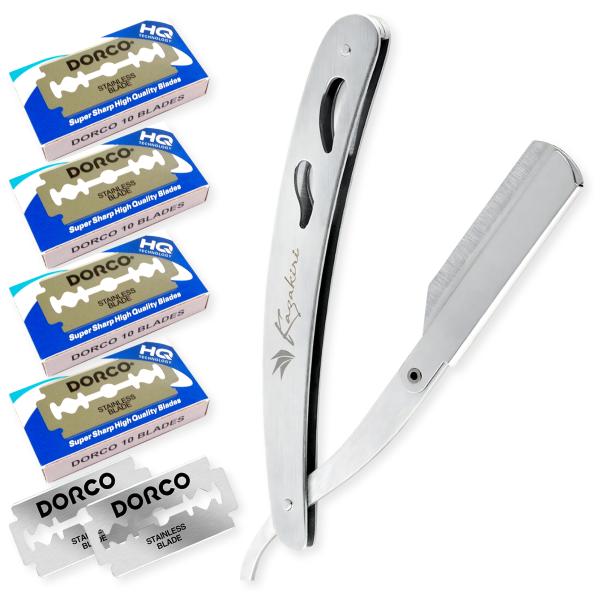 感動深剃り Kazakiri カミソリ 替刃80刃（40枚）付き 顔そり 髭剃り 眉