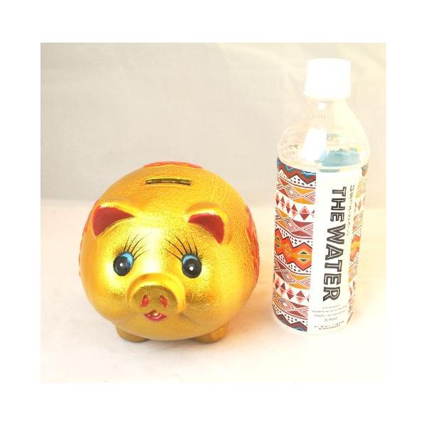 金ブタ 金の豚 貯金箱 招財 大 13cm 陶器製置物 : 横浜中華街龍 - 通販