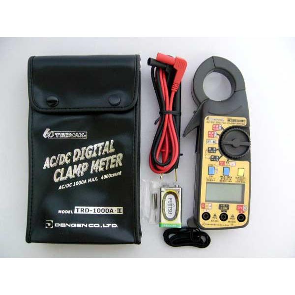 デンゲン 電圧・電流計 デジタル式クランプメーター TRD-1000A・III