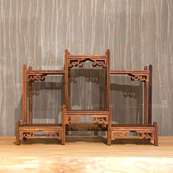 花梨 珍品棚 前後2段 飾り棚 和モダン 和風 かりん おしゃれ アジアン