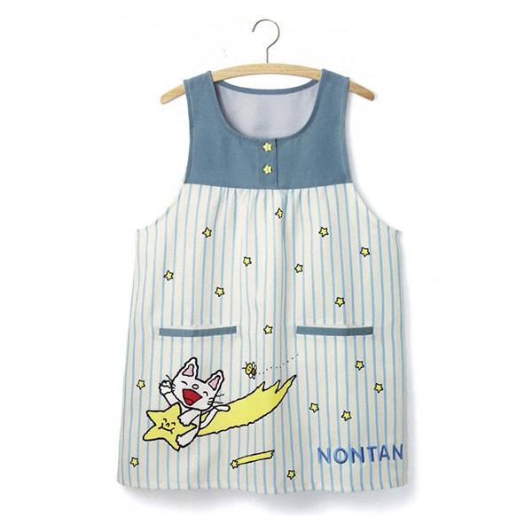 ノンタンキラキラほしエプロン 2L−3L【ブルー】 保育士エプロン