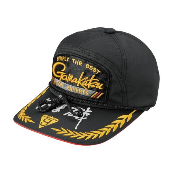 がまかつ ワッペンキャップ(がま磯) GM9124 ブラック : フィッシング