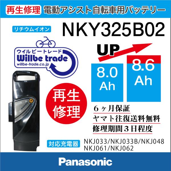 Panasonic（パナソニック） 電動自転車 バッテリー NKY325B02 （8Ah