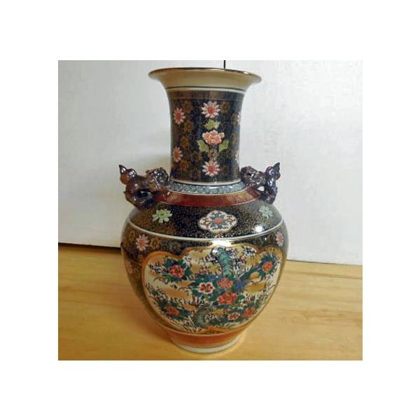 九谷焼 送料無料 ◇ 工芸品 陶磁器 ◇ 九谷焼き 大型つぼ ◇ 幅450