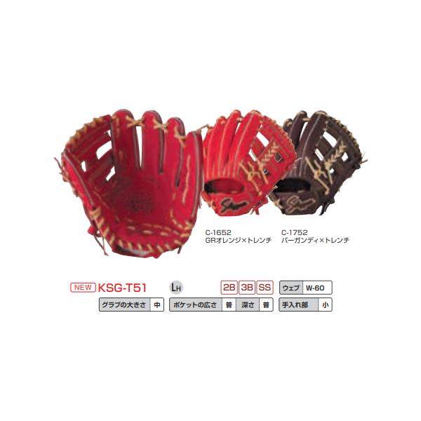 久保田スラッガー（KUBOTA SLUGGER） 内野用硬式グラブ KSG-T51 : 豊田