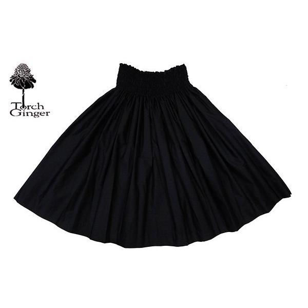 フラダンス衣装 パウスカート 無地 ブラック 黒 : トーチジンジャー