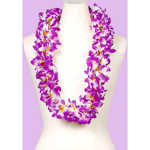 フラダンス ハワイアンレイ レイ フラワーレイ ニューオーキッドダブル