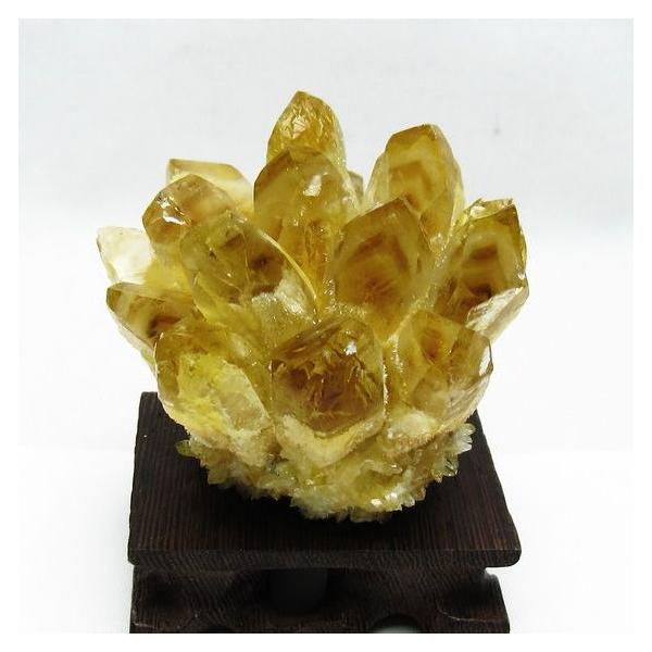 シトリン クラスター シトリンクォーツ 原石 台座付属 一点物 182-8458