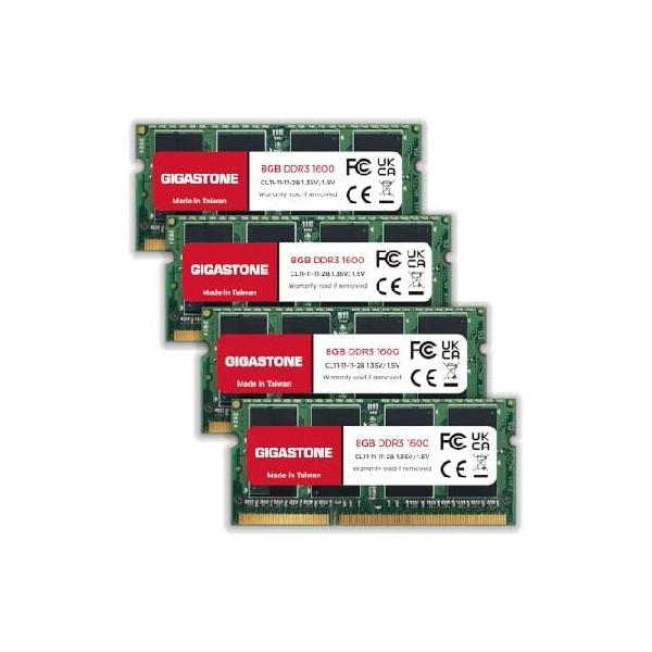 メモリ ノートパソコン専用 DDR3】GIGASTONE 8GBx4枚 (32GB Kit) DDR3