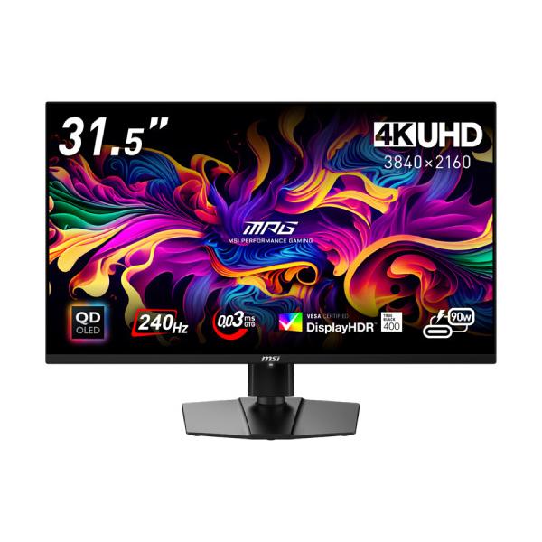 MPG 321URX QD-OLED 31.5インチ 4K ゲーミングモニター 240Hz 0.03ms