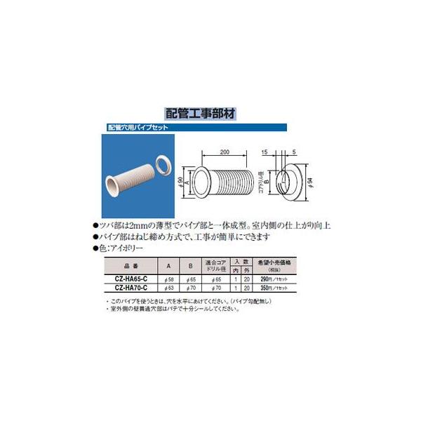 Panasonic（パナソニック） CZ-HA70-C エアコン配管アクセサリー 配管