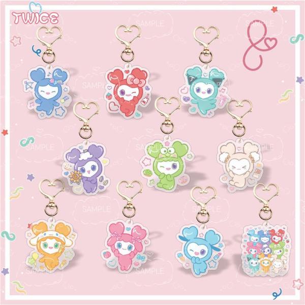 2番目半額 TWICEグッズ キーリング アクリル キャラクター ラブリー