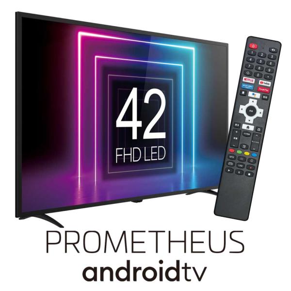 チューナーレステレビ 42インチ PROMETHEUS android TV 壁掛け対応