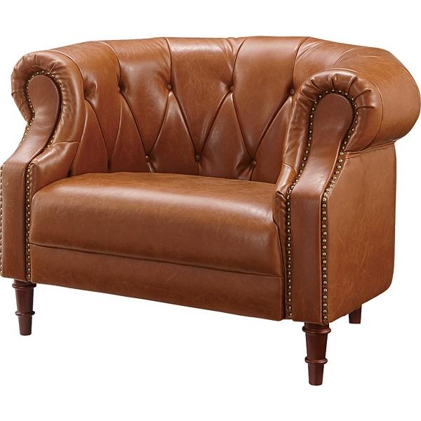 東谷 レザーソファ レザーソファー 合皮 ソフトレザー 1人掛けソファ