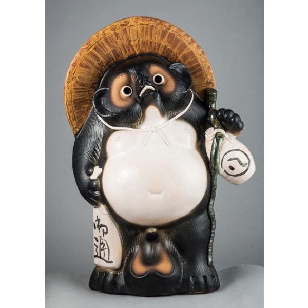 信楽焼たぬき25号 福ひねり狸 H81cm : 器屋一信ヤフー店 - 通販