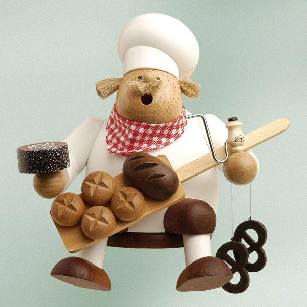 煙だし人形 パン屋さん（お香台）ドイツ伝統の木製品 コーン型のお香用