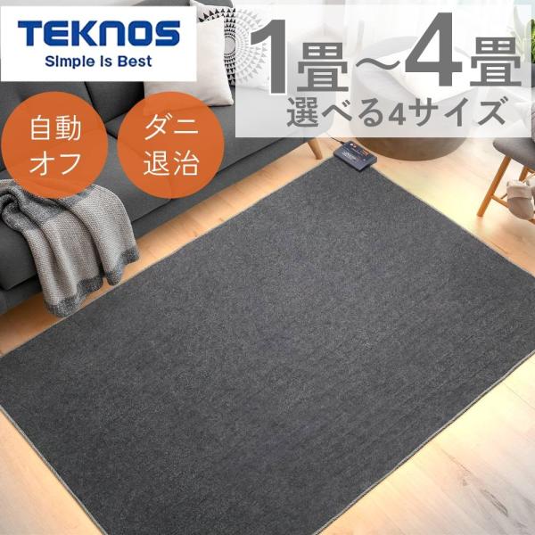 TEKNOS（テクノス） 電気カーペット 4畳 ホットカーペット 足元 電気