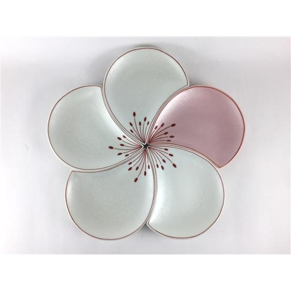 有田焼 幸楽窯 105皿 梅 花びら小皿(白銀 / ピンク銀)「1枚で花びら.5
