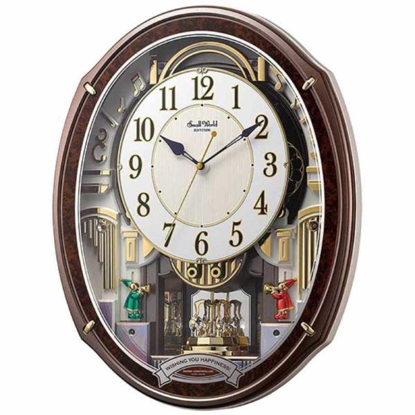 RHYTHM リズム 電波からくり時計 「スモールワールドアルディ