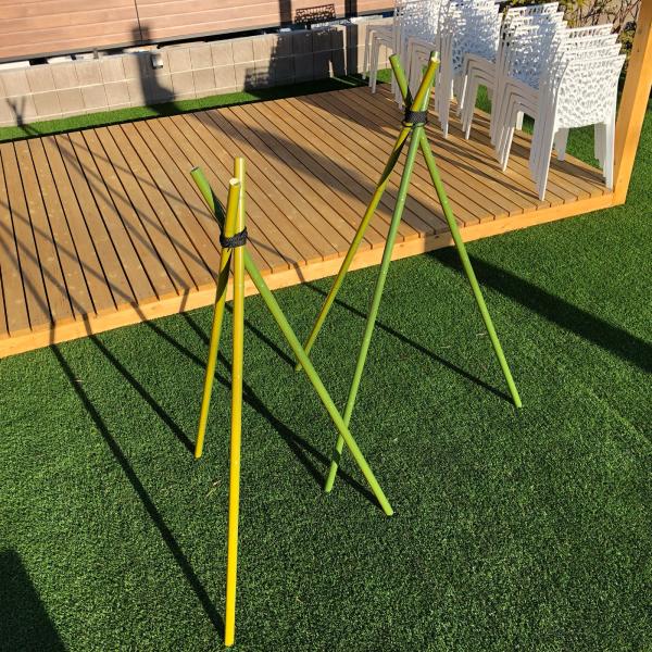 人工竹 流しそうめんキット脚のみ特大1セット7+8【流しそうめん竹