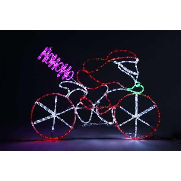 LEDサイクリングサンタ イルミネーション 電飾 サンタクロース 自転車