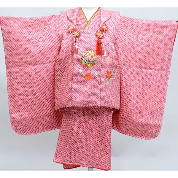 七五三 三歳 女児 被布着物セット 正絹 総絞り 夢想 3歳 3才 三才