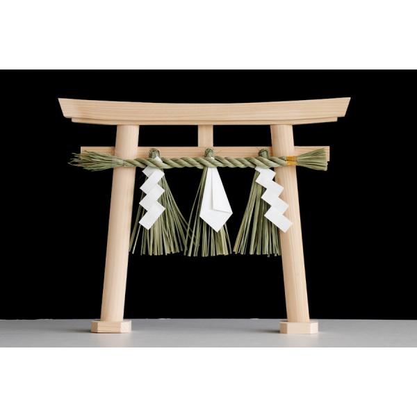 神棚 神具 仏具 やまこう 開運□明神鳥居 中型□総ひのき□商売繁盛
