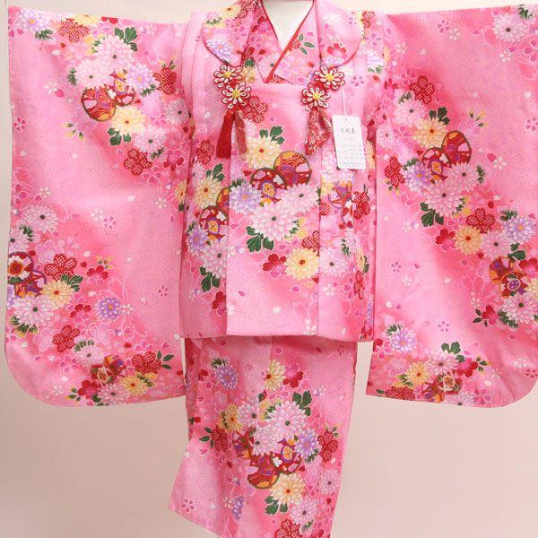 3歳 女児女の子 七五三被布着物フルセット 百花斉放 （株）安田屋