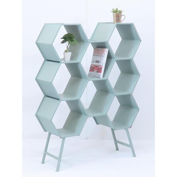 蜂の巣をモチーフにしたおしゃれなシェルフ リンネ 3段 収納家具 本棚