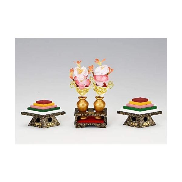 部品 雛人形 2点道具 木製 爪唐草牡丹 ひな道具 ひな人形 25号 : 弓戸