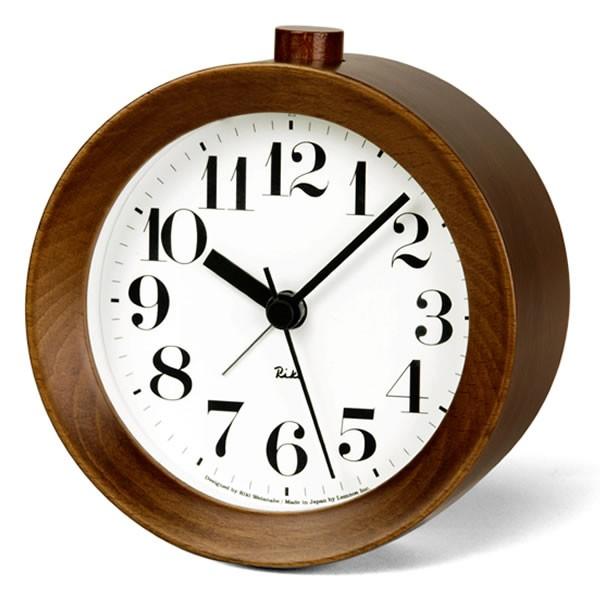 レムノス RIKI ALARM CLOCK ブラウン アラーム時計 WR09-15 BW (時計