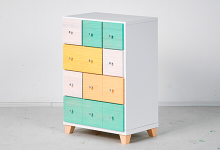 大川家具】チェスト 60cm幅4段 パステル パイン [中村敬木工] やさしい