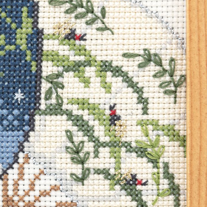 クロスステッチフレーム＜ほたるのうちわ＞ | リバティ 生地、編み物