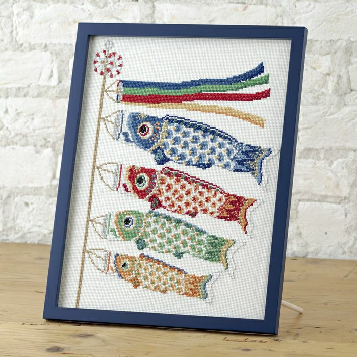 クロスステッチフレーム＜兜と菖蒲＞ | リバティ 生地、編み物、刺繍