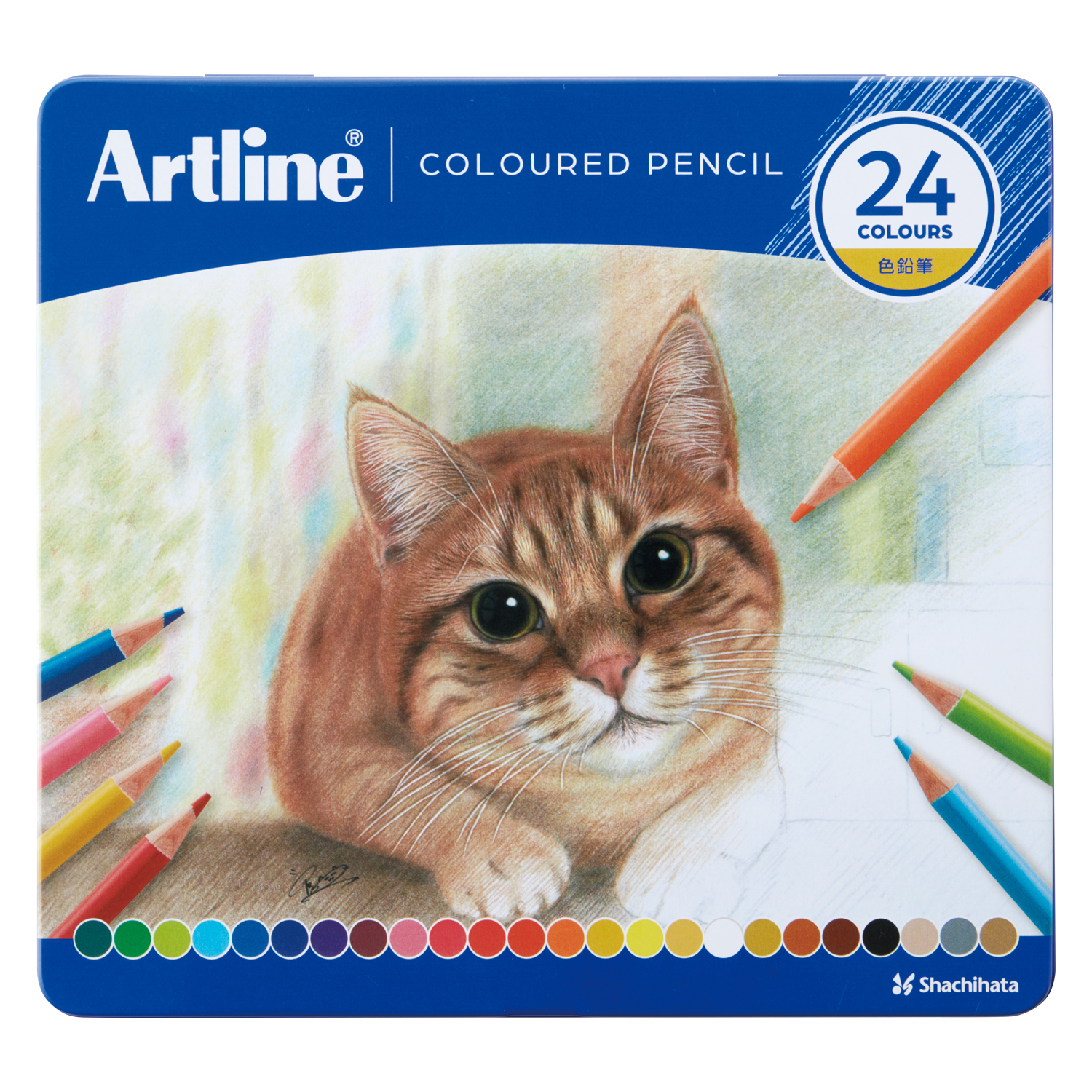 Artline 色鉛筆 24色セット|KCP-24C/H|商品カタログ|シヤチハタ株式会社